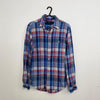 Ralph Lauren Linen Button-Up Shirt Mens Size S Blue Multi Plaid Embroidered Logo