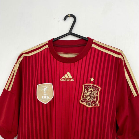Adidas Spain 2013-15 Home Shirt Jersey Mens Size S Red Football World Cup
