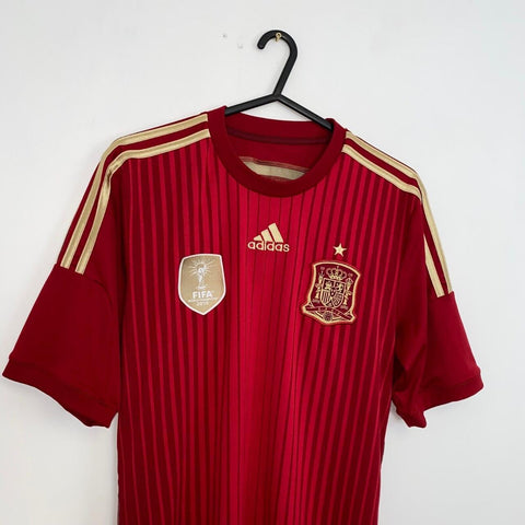 Adidas Spain 2013-15 Home Shirt Jersey Mens Size S Red Football World Cup