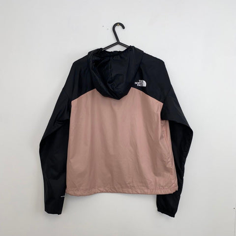 The North Face Windbreaker Half-Zip Jacket Womens Size S Black Pink Windwall TNF