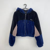 Urban Outfitters Iets Frans Colour block Fleece Sherpa Womens Size S Black Navy.