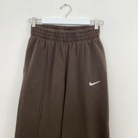 Nike Basic Joggers Sweatpants Womens Size S Brown Lounge Fleece Pant Trousers.