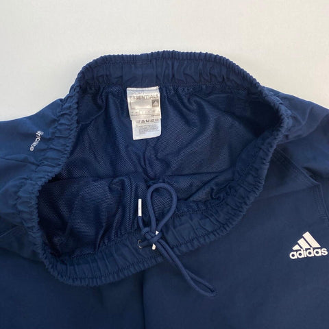 Adidas Woven Shorts Mens Size L Navy Summer Logo Sports Pockets Three Stripes.