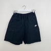 Nike Club Cargo Shorts Mens Size M Black Cotton Pockets Summer Retro-Style.
