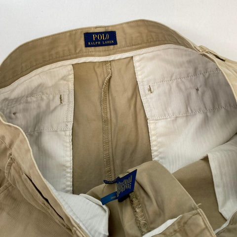 Polo Ralph Lauren Chino Shorts Mens Size 33 Beige Summer Pockets Preppy Smart.