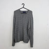 Polo Ralph Lauren Cable-Knit Jumper Mens Size L Grey Crewneck Sweater Logo.