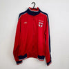 Vintage Umbro England Full-Zip Track Top Jacket Mens Size M Red GB Retro.