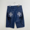 Vintage RAW BLUE Denim Shorts Hip-Hop Style Mens Size 34 [fit as 36] Jorts Retro