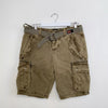 Superdry Heavy Cargo Shorts Mens Size L 34 Olive Green Utility Field Belted.