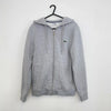Lacoste Sport Basic Full-Zip Hoodie Mens Size S / FR3 Grey Embroidered Logo.