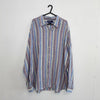 Vintage Polo Ralph Lauren Linen Shirt Lowell Sport Size XXL Multi Blue Striped.