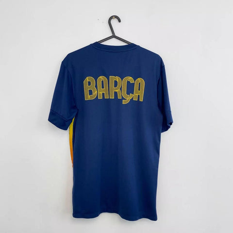 Preowned Nike Mens Barcelona Training Shirt Size M Blue Football 2012-13 Pre-Match Retro