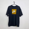 Nike ACG Mens T-Shirt Hike Box Logo Size M Loose Fit Black Tee Print Summer Crew