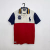 Polo Ralph Lauren Mens Polo Shirt RLPC Crest Rugby Size L White Red Big Pony.