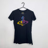 Vivienne Westwood Womens Anglomania T-Shirt Size XXS Black Heritage Orb Tee.