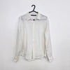 Ralph Lauren Sport Womens Linen Button-Up Shirt Size 14 White Preppy Summer Logo