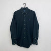Ralph Lauren Mens Formal Shirt Size S Black Button-Up Long-Sleeve Logo Holiday.