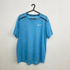 Nike Dri-Fit Mens Running Top T-Shirt Size L Light Blue Rise 365 Sport Festival.