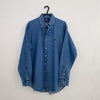 Polo Ralph Lauren Mens Blake Denim Button-Up Shirt Size S Blue Logo Long-Sleeve.