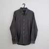 Ralph Lauren Mens Button-Up Shirt Size M Grey Classic Long-Sleeve Summer.