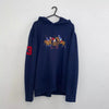 Polo Ralph Lauren Mens Hoodie 3 Triple Pony Horse Size XL Navy Rare Embroidered.
