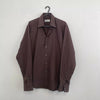 Vintage Yves Saint Laurent Mens Shirt Size M Brown Button-Up Long-Sleeve YSL