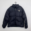 Preowned The North Face Nuptse Mens Down Puffer Jacket 700 Size XL Black Genuine TNF