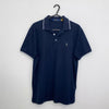 Preowned Polo Ralph Lauren Mens Basic Polo Shirt Size M Slim Navy Top Pony Logo.