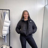 Preowned The North Face Womens Short Padded Puffer Jacket Size XS Black Outdoor TNF .