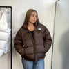 Preowned Vintage The North Face Womens 700 Down Nuptse Puffer Jacket Size S Brown