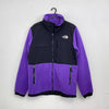 Preowned The North Face Mens Denali Fleece Jacket Full-Zip Size S Purple Black 1995 TNF.