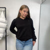 Preowned Ralph Lauren Womens Knit Jumper Size M Black V-Neck Knitted Sweater Logo.