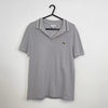 Preowned Lacoste Mens Basic Logo Polo Shirt Size FR4 / M Grey Top Collared Short-Sleeve.