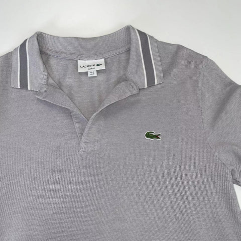 Preowned Lacoste Mens Basic Logo Polo Shirt Size FR4 / M Grey Top Collared Short-Sleeve.