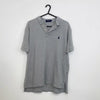 Preowned Polo Ralph Lauren Mens Basic Polo Shirt Size M Slim Grey Top Pony Logo Classic.