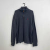 Preowned Polo Ralph Lauren Mens Quarter-Zip Jumper Size L Grey 1/4 Zip Pullover.