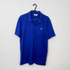 Preowned Lacoste Mens Basic Logo Polo Shirt Size FR4 / M Blue Top Collared Short-Sleeve.