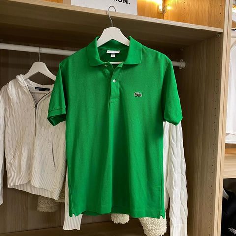 Preowned Lacoste Mens Basic Logo Polo Shirt Size FR3 / S Green Top Short-Sleeve.