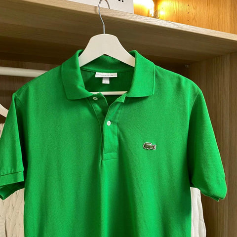 Preowned Lacoste Mens Basic Logo Polo Shirt Size FR3 / S Green Top Short-Sleeve.