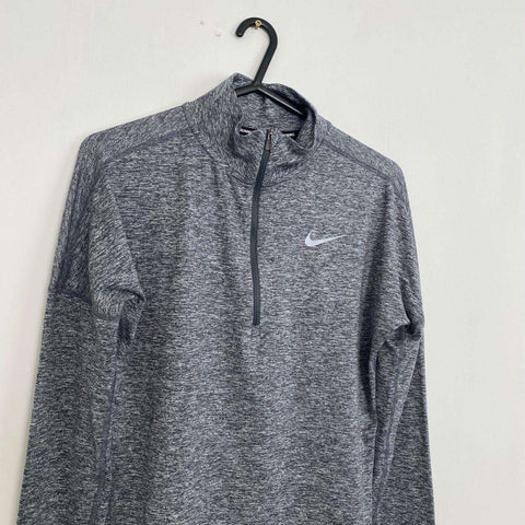 Nike Dry Element Long-Sleeve Running Top Womens Size XS Grey 1/4 Zip Pullover. - Stock Union