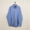 Ralph Lauren Mens Button-Up Shirt Size L Blue Holiday Long-Sleeve Oxford Stretch