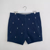 Polo Ralph Lauren All Over Logo Shorts Mens Size 36 Straight Navy Holiday Summer
