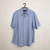 Ralph Lauren Mens Striped Button-Up Shirt Size XL Blue White Short-Sleeve Summer