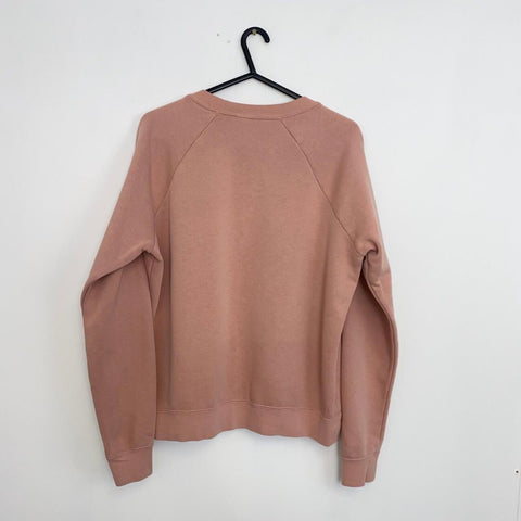 Nike Sportswear Essential Fleece Sweatshirt Womens Size M Soft Pink Logo Crew. - Stock Union