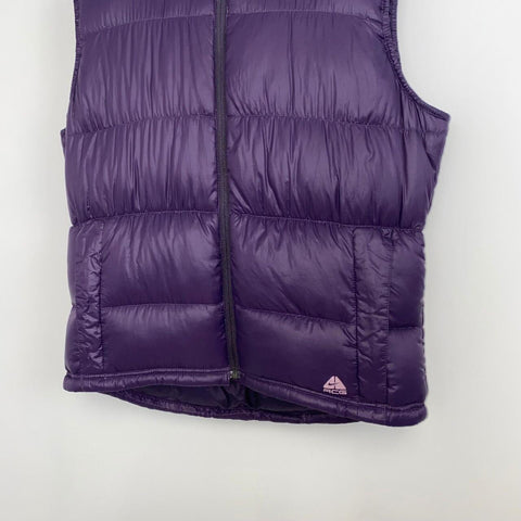 Vintage Nike ACG Down Puffer Gilet Jacket Womens Size M Purple Plum Outdoor.