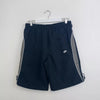 Vintage Nike Woven Track Shorts Mens Size L Black Retro Summer Zip-Pockets Logo.