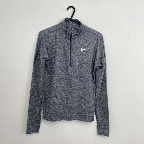 Nike Dry Element Long-Sleeve Running Top Womens Size XS Grey 1/4 Zip Pullover. - Stock Union