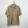 Preowned Lacoste Mens Basic Logo Polo Shirt Size FR5 / L Beige Top Collared Short-Sleeve