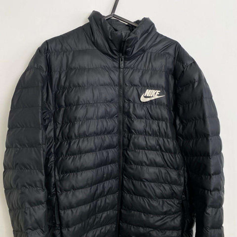 Nike NSW Synthetic Fill Winter Puffer Jacket Mens Size S Black Logo Full-Zip - Stock Union