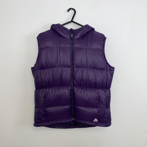 Vintage Nike ACG Down Puffer Gilet Jacket Womens Size M Purple Plum Outdoor.
